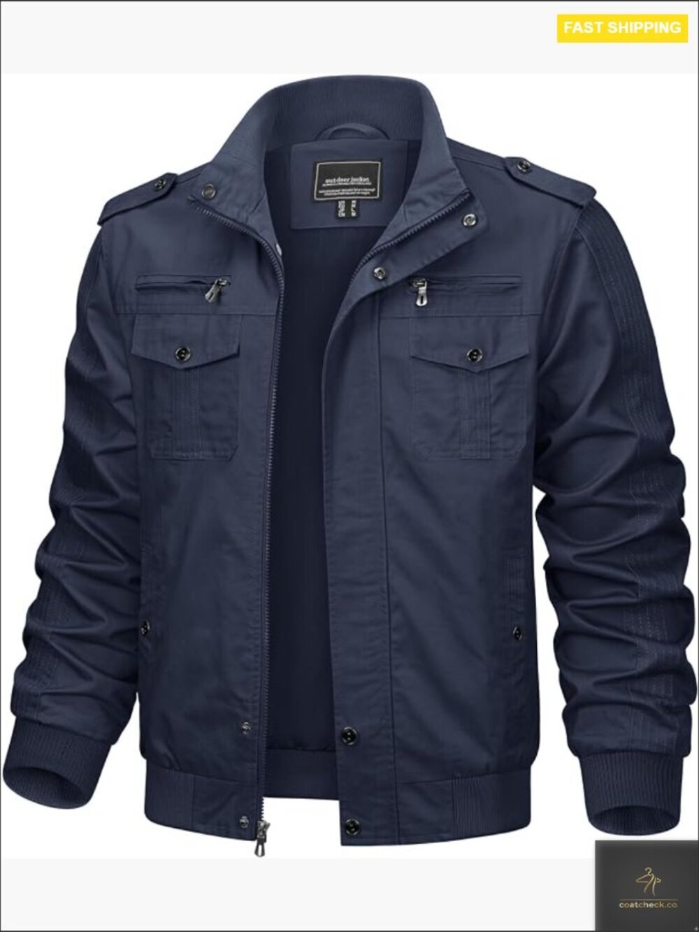 Men's Military Jacket Fleece Lined Winter Windbreaker Cargo Coat Multi Pockets